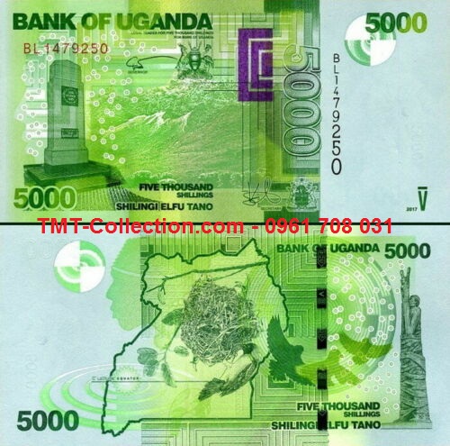 Uganda 5000 shilling 2017 UNC