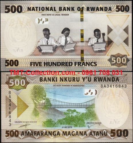 Rwanda 500 Francs 2019 UNC (tờ)