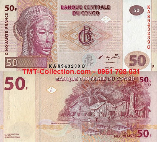 Congo 50 Franc 2007 UNC (tờ)