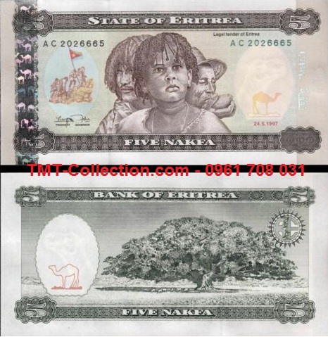 Eritrea 5 Nakfa 1997 UNC (tờ)