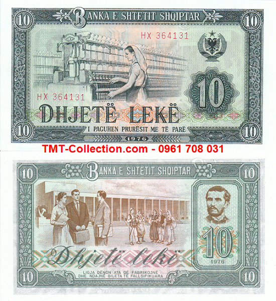 Albania 10 Leke 1976 UNC 