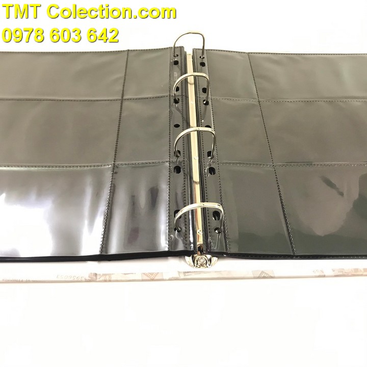 Album tiền quốc tế và 20 phơi tiền 3 ngăn đen đựng 120 tờ tiền - TMT Collection.com