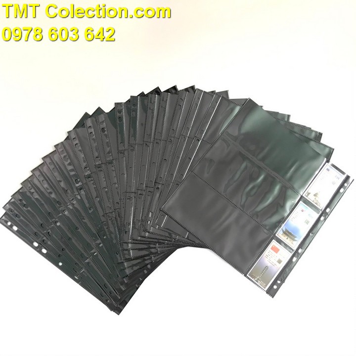 Album tiền quốc tế và 20 phơi tiền 3 ngăn đen đựng 120 tờ tiền - TMT Collection.com