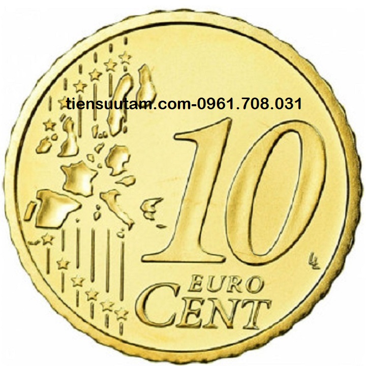 Mặt Trước Xu Austria - Áo 10 Euro Cent 2002-2007