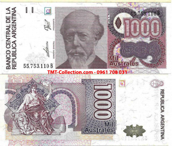 Argentina 1000 Australes 1990 UNC (tờ)