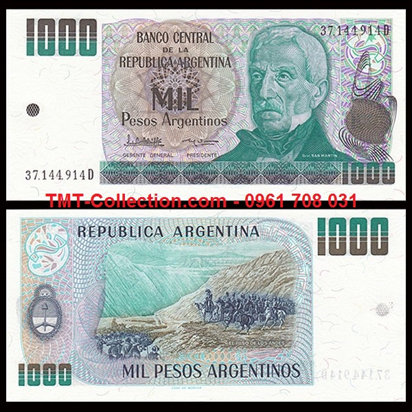 Argentina 1000 pesos 1983 UNC