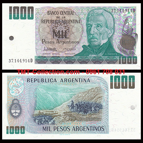 Argentina 1000 pesos 1985 UNC