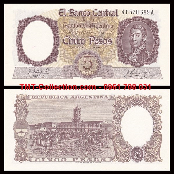 Argentina 5 pesos 1960 UNC