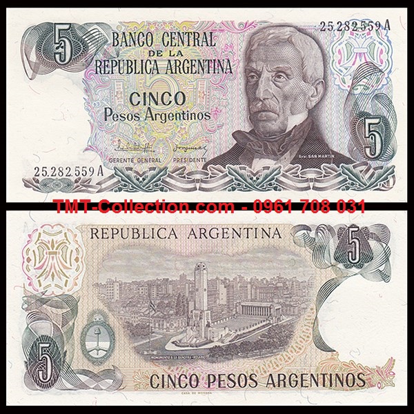 Argentina 5 pesos 1983 UNC