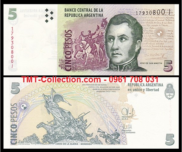 Argentina 5 pesos 2014 UNC