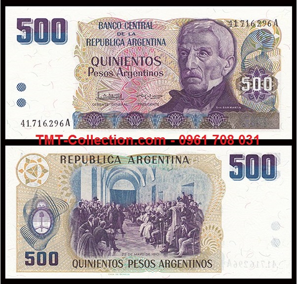 Argentina 500 pesos 1984 UNC