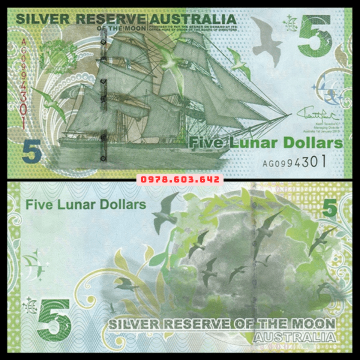 Australia - Úc 5 Dollar 2015 UNC Thuận Buồm - Phukiensuutam.com