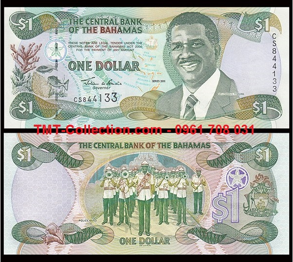 Bahamas 1 Dollar 2001 UNC