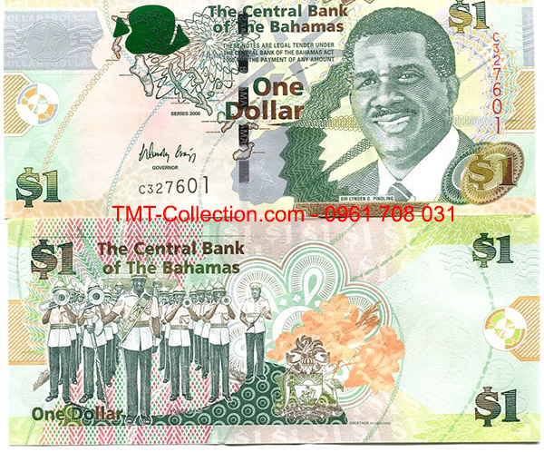 Bahamas 1 Dollar 2008 UNC (tờ)