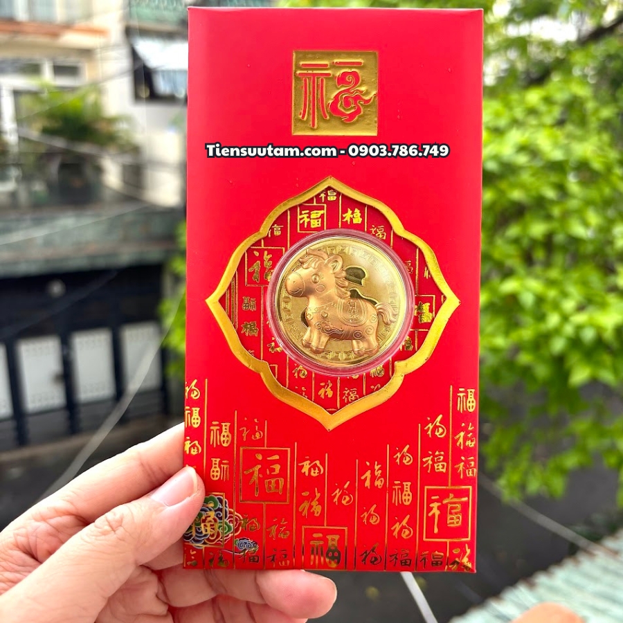 Bao Lì Xì Hình Con Ngựa Cute Mạ Vàng