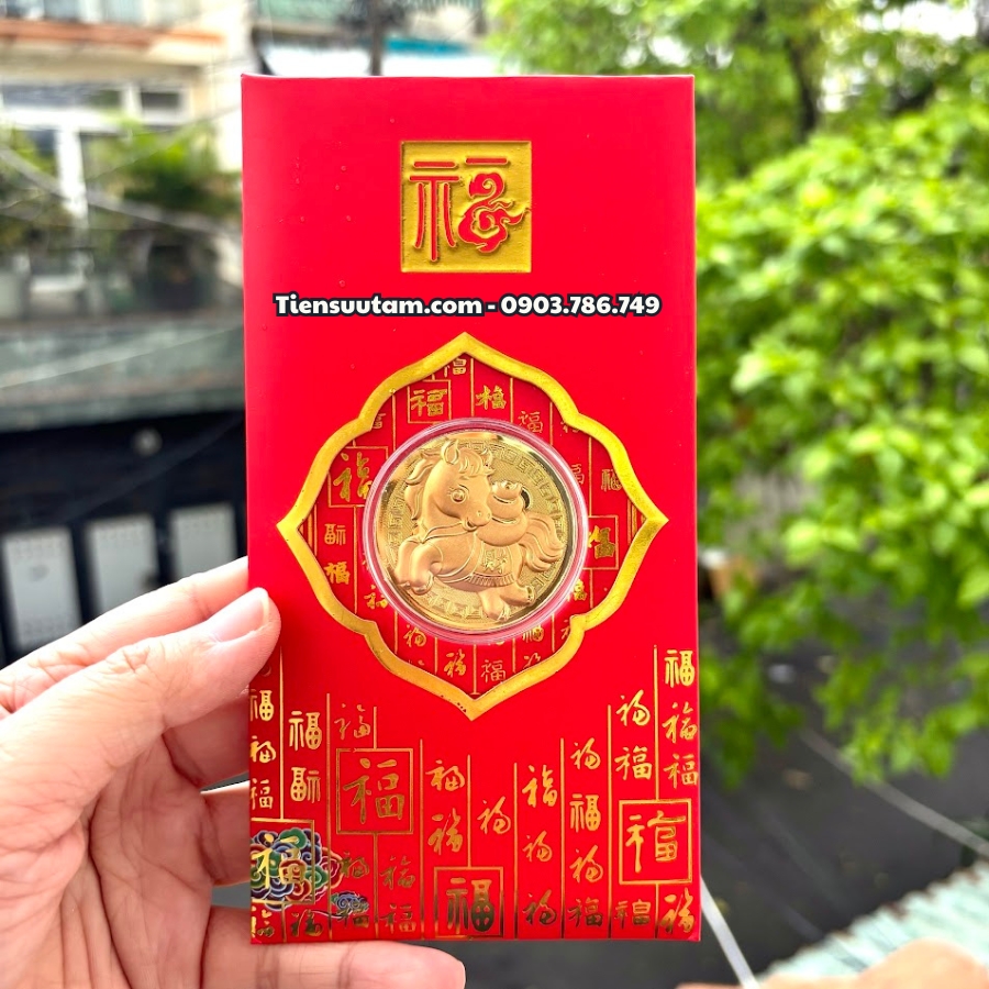 Bao Lì Xì Hình Con Ngựa Cute Mạ Vàng