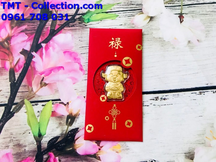 Bao lì xì Thần Tài chibi vàng - TMT Collection