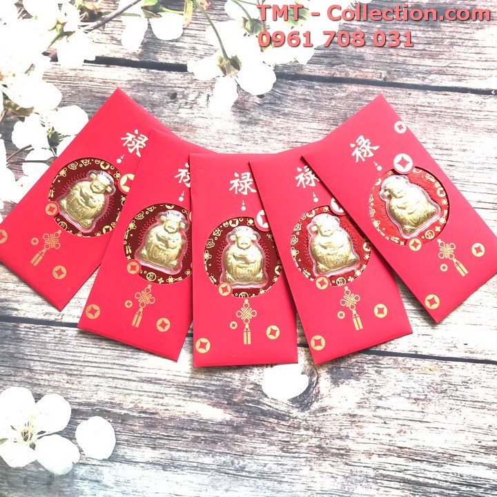 Bao lì xì Thần Tài Mạ Vàng Lồng Đèn - TMT Collection