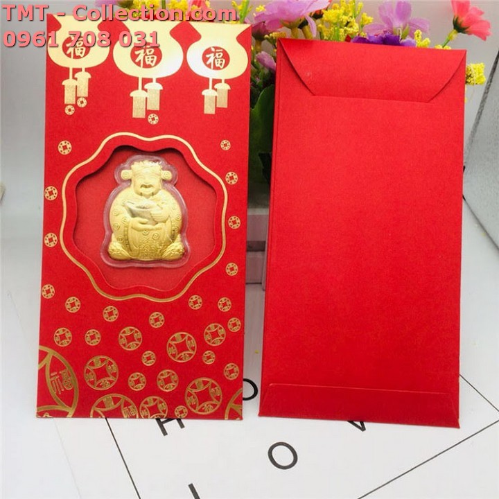 Bao Lì Xì Thần Tài Mạ Vàng Thường - TMT Collection