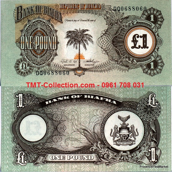 Biafra 1 pound 1968 UNC (tờ)