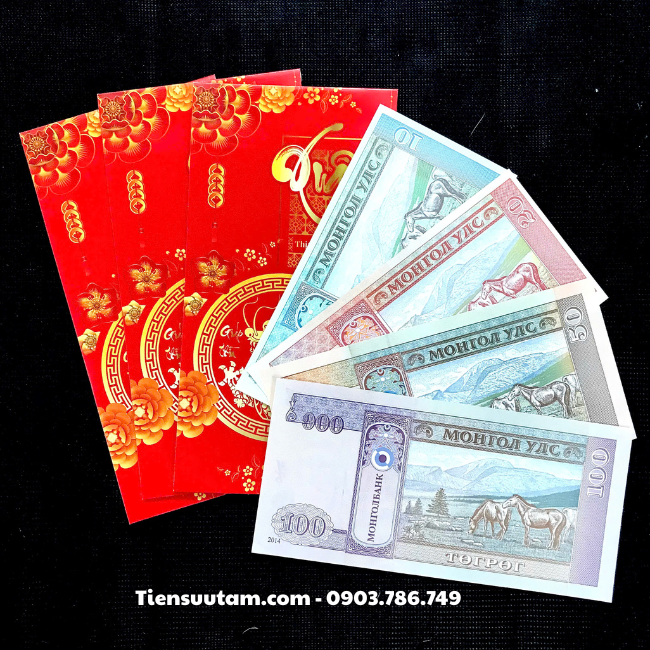 Bộ 4 Tờ Tiền Con Ngựa Mông Cổ Mã Đáo Thành Công