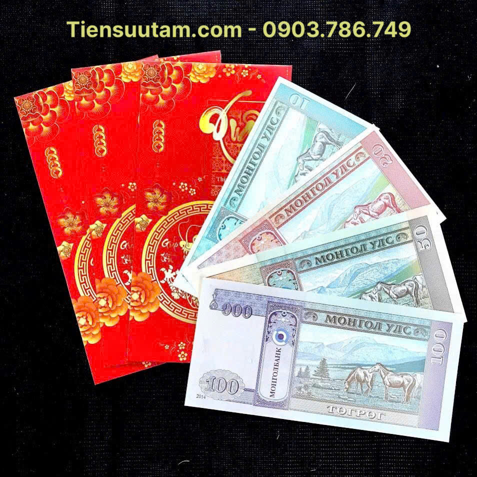 Bộ 4 Tờ Tiền Con Ngựa Mông Cổ Mã Đáo Thành Công