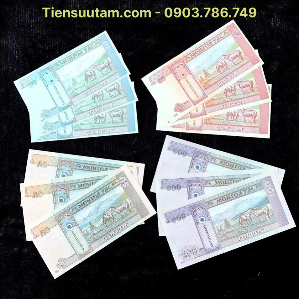 Bộ 4 Tờ Tiền Con Ngựa Mông Cổ Mã Đáo Thành Công