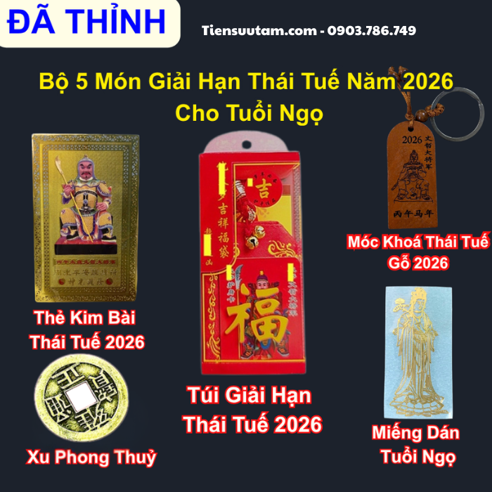 Bộ 5 Món Thái Tuế Năm 2026 Cho Tuổi Tý, Sửu, Mão, Ngọ, Dậu