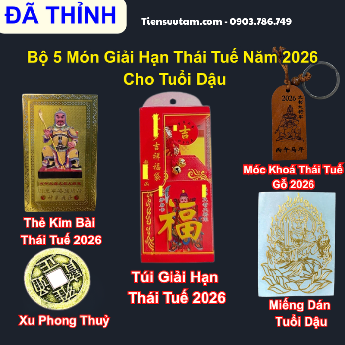 Bộ 5 Món Thái Tuế Năm 2026 Cho Tuổi Tý, Sửu, Mão, Ngọ, Dậu