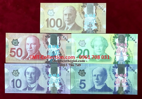Bộ tiền 5 tờ playmoney của Canada (Bộ)
