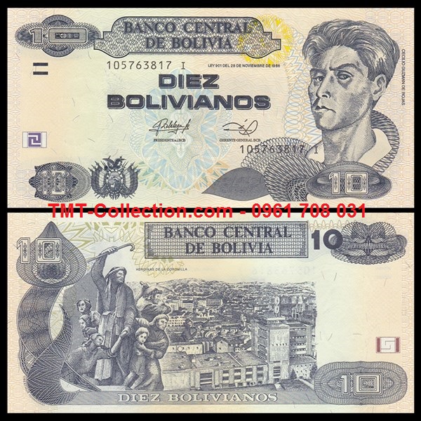 Bolivia 10 Bolivianos 1986 UNC