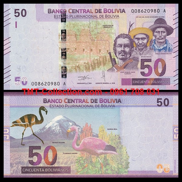 Bolivia 50 Bolivianos 2018 UNC