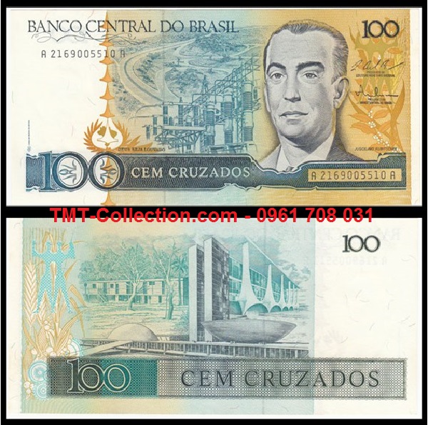 Brazil 100 Cruzados 1987 UNC