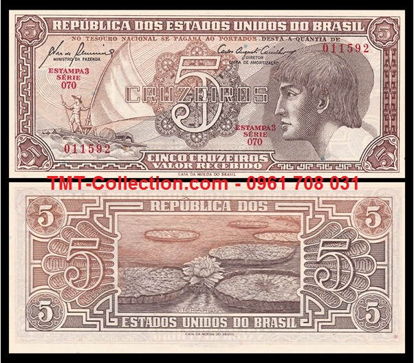 Brazil 5 Cruzeiros 1961 UNC
