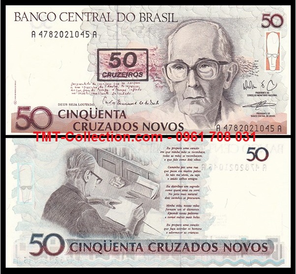 Brazil 50 Cruzados 1990 UNC