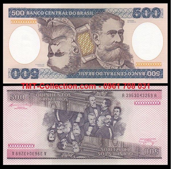 Brazil 500 Cruzeiros 1985 UNC