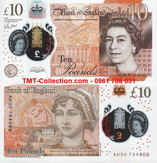 British - Anh 10 pounds 2017 UNC polymer