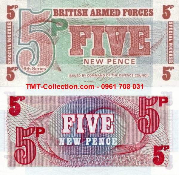 British - Anh 5 pences quân đội 