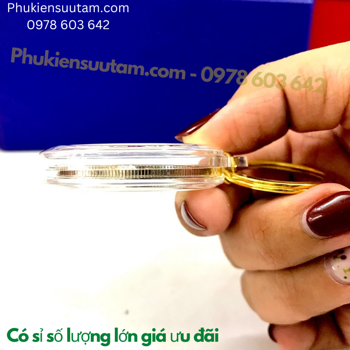 Cặp Móc Khóa Xu Úc Hình Con Mèo Mạ Vàng Bạc - Phukiensuutam.com