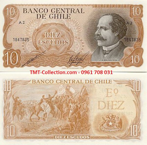 Chile 10 Escudo 1964 UNC (tờ)