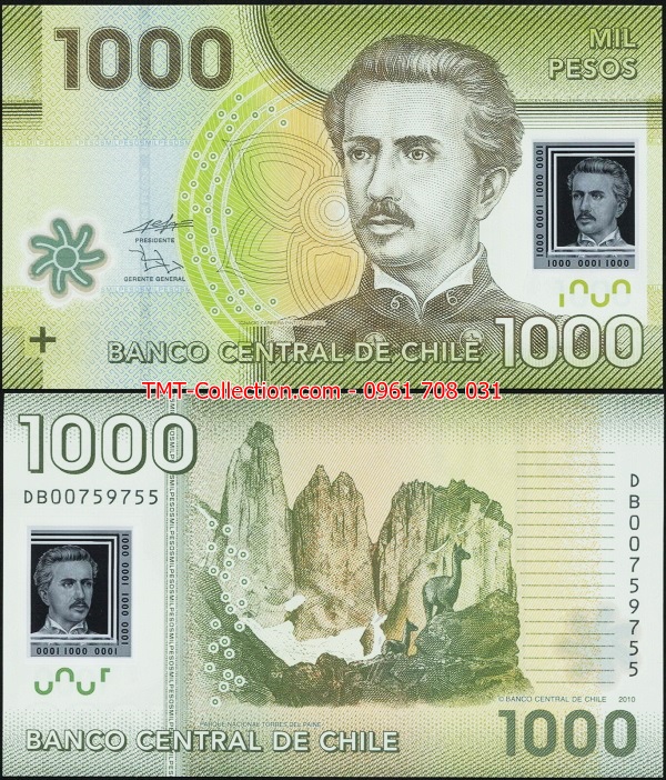 Chile 1000 Pesos 2011 UNC Polymer