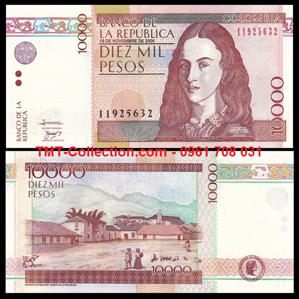 Colombia 10.000 Pesos 2006 UNC