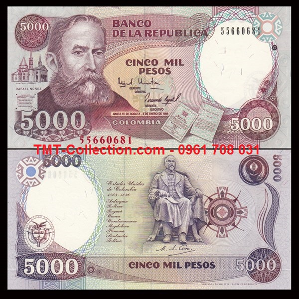 Colombia 5000 Pesos 1994 UNC