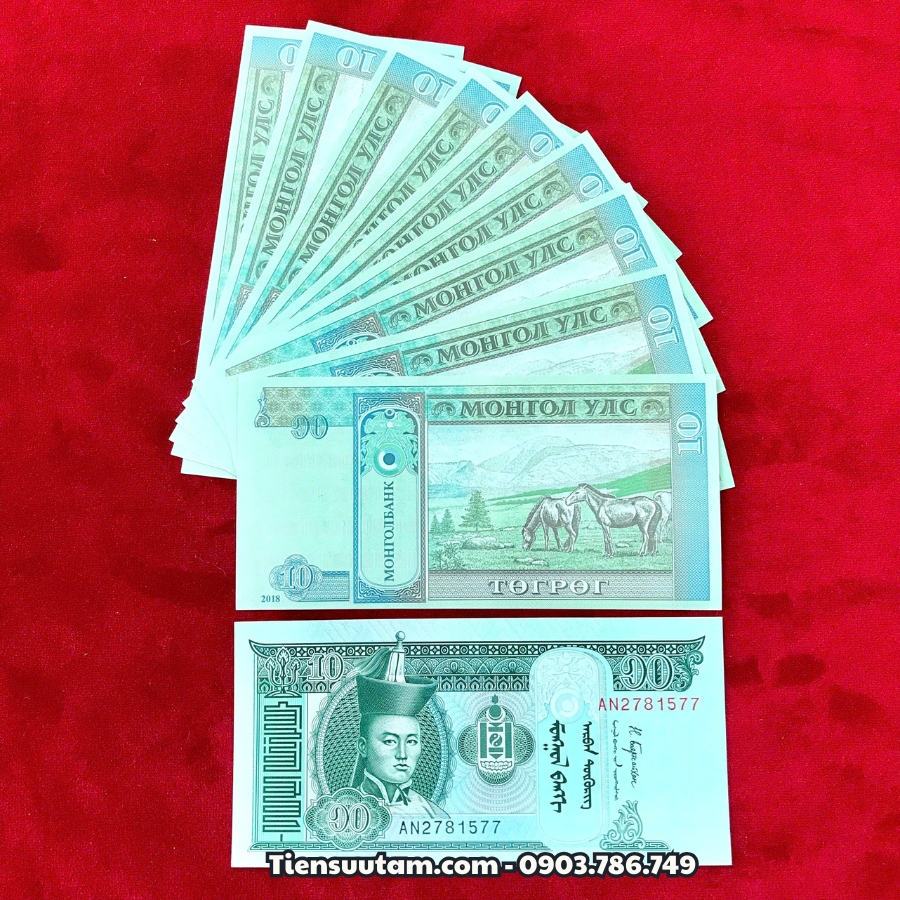 Combo 10 Tờ Tiền Ngựa Mông Cổ 10 Tugrik