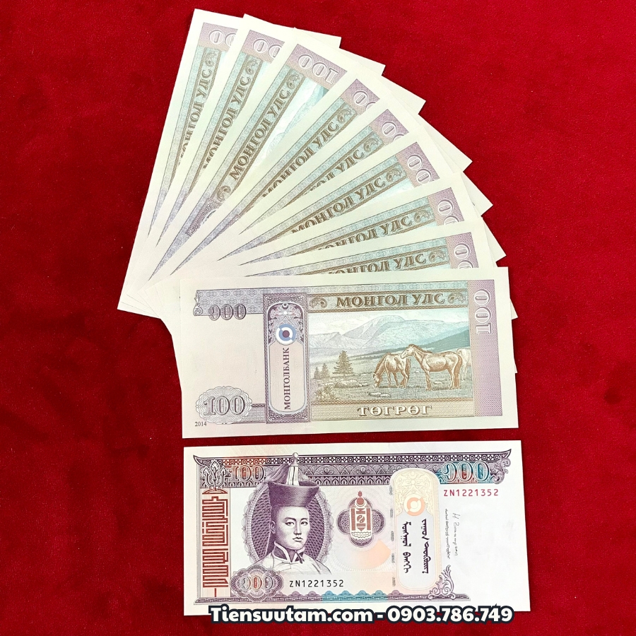 Combo 10 Tờ Tiền Ngựa Mông Cổ 100 Tugrik