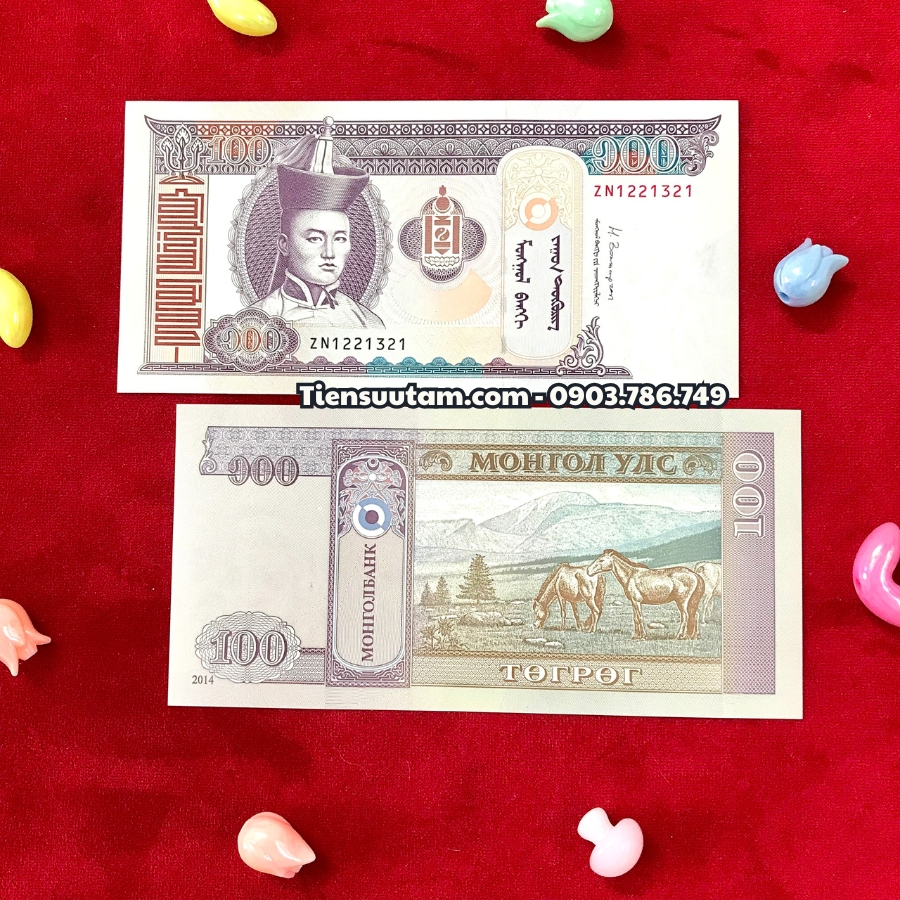 Combo 100 Tờ Tiền Ngựa Mông Cổ 100 Tugrik