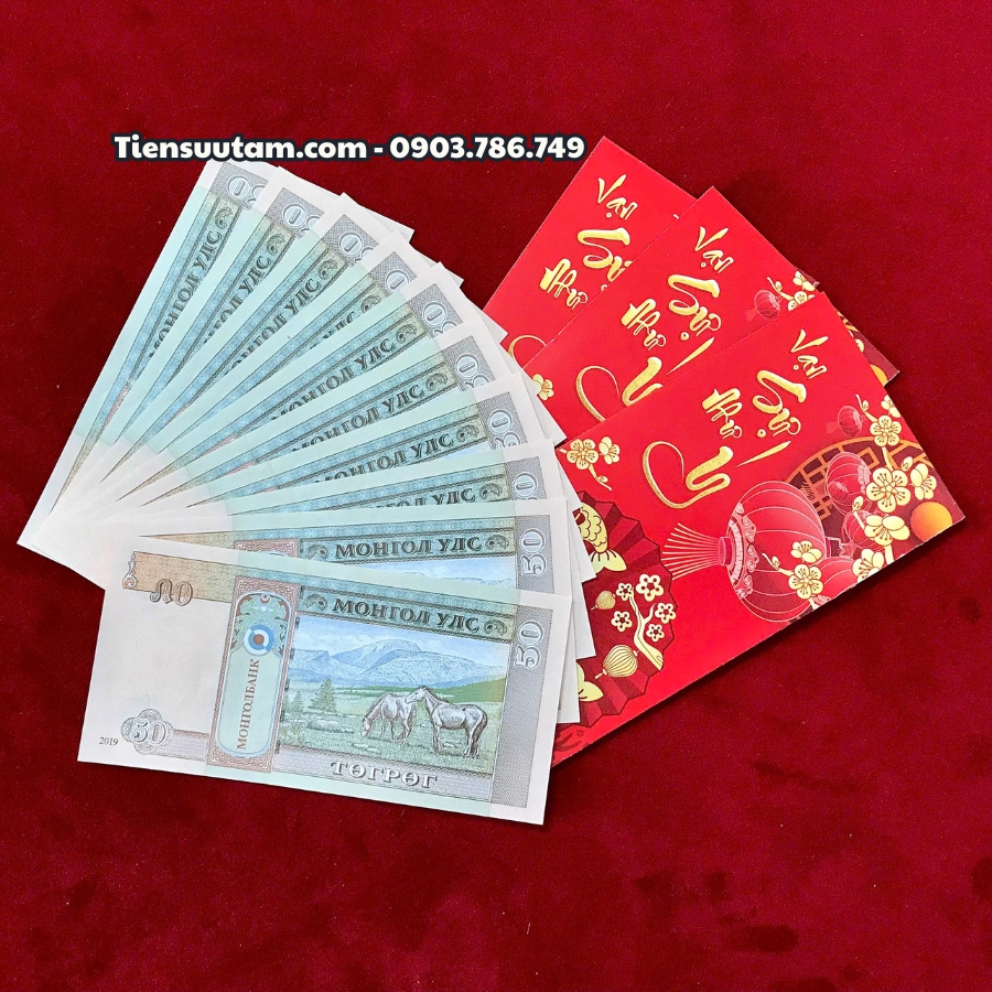 Combo 10 Tờ Tiền Ngựa Mông Cổ 50 Tugrik