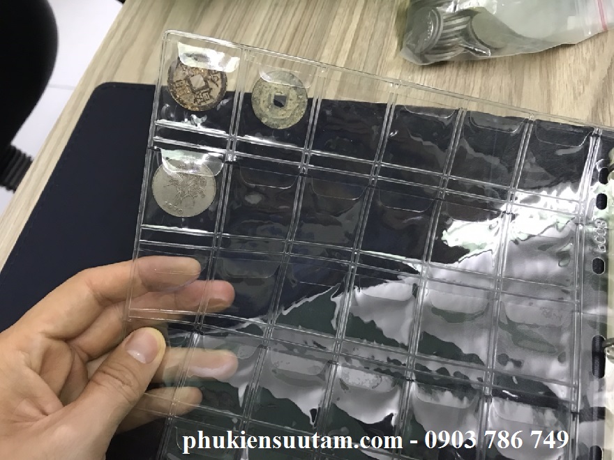 Combo bìa album và 10 phơi đựng 310 xu