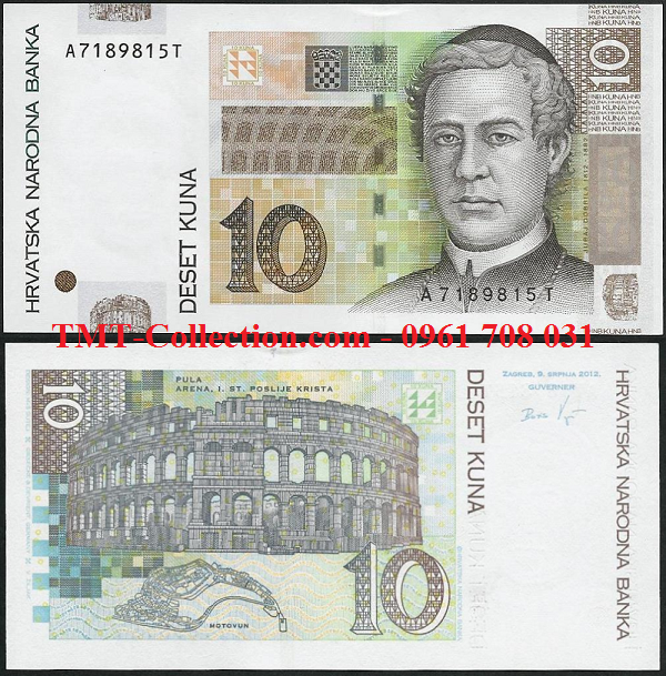 Croatia 10 Kuna 2012 UNC