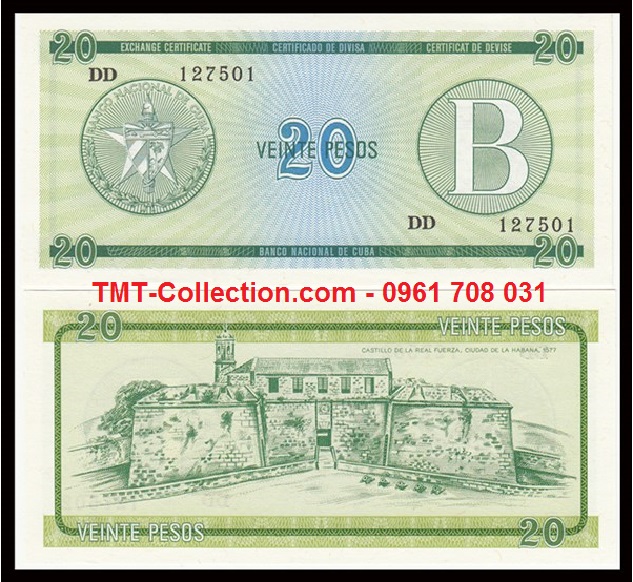 Cuba 20 Pesos 1985 UNC